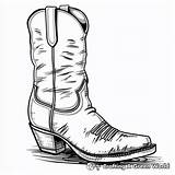 Cowboy Boot Coloring Pages  Free & Printable sketch template