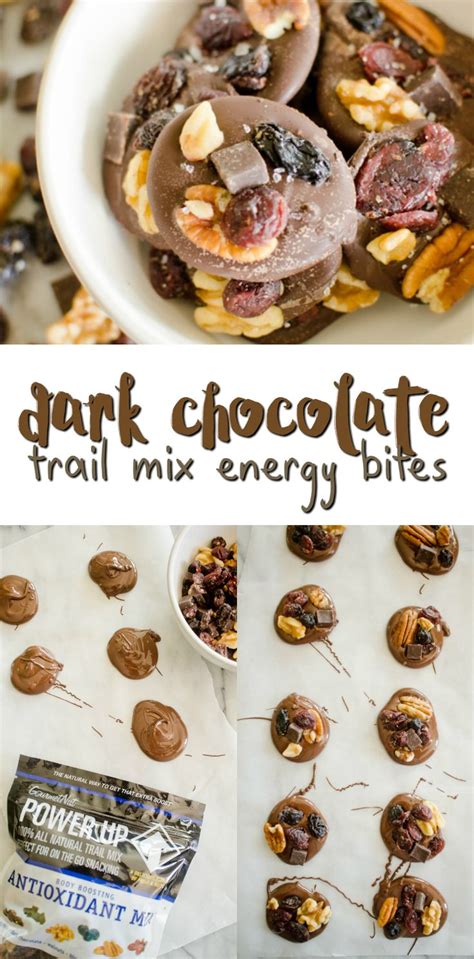 Dark Chocolate Trail Mix Energy Bites | Recipe | Chocolate trail mix ...