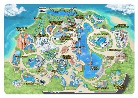 Seaworld Orlando Printable Map