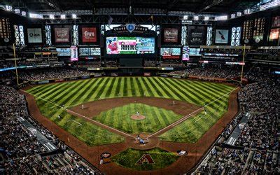 Download wallpapers Chase Field, Bank One Ballpark, Arizona Diamondbacks, MLB, baseball stadium ...