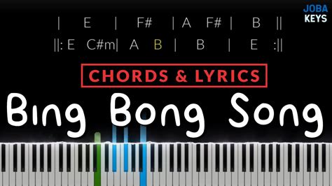 Bing Bong Song - Piano chords and lyrics - YouTube