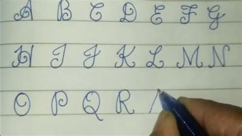 cursive capital letters video download printable cursive alphabet free - a to z cursive letters ...