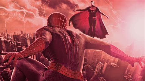 Spiderman Vs Superman Wallpaper 4K