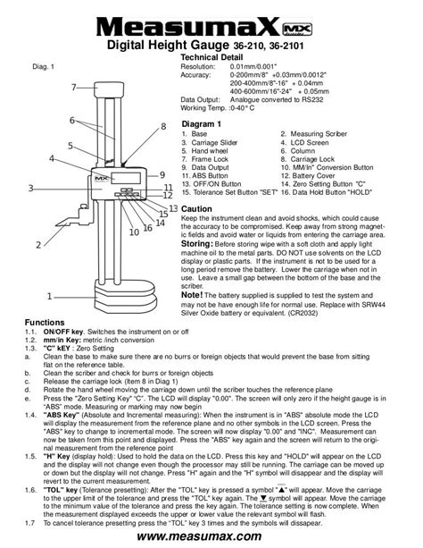 Digital height gauge