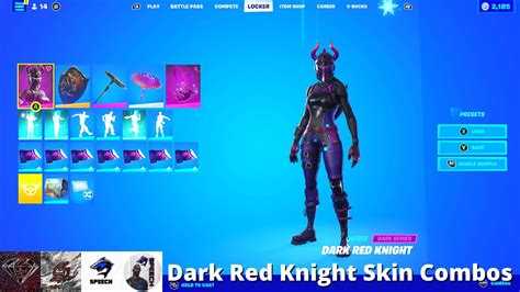 Dark Red Knight Skin Combos (Fortnite Battle Royale) - YouTube