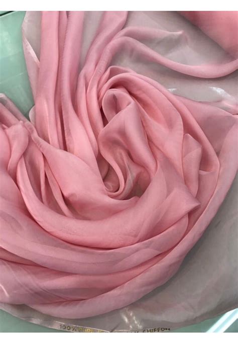 Silk chiffon 54 wide Pink color french silk chiffon fabric sold by the yard