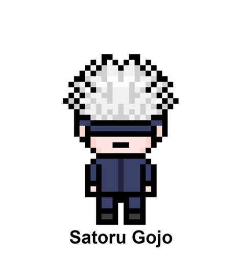 Satoru Gojo Dr style pixel sprite by hokky1 on DeviantArt