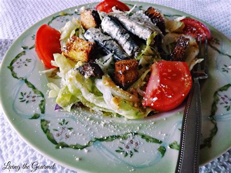 Caesar Salad Featuring Wild Planet White Anchovies - Living The Gourmet