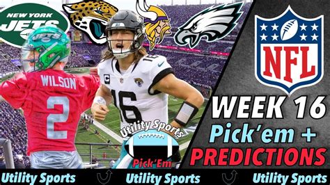 NFL Week 16 Predictions and Pick'Em I Picks for every game in the NFL of Week 16 - YouTube