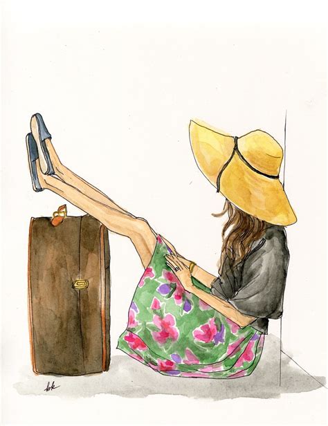 Summer vacation travel wanderlust inspired watercolor painting by BK Designs - www.beccakitchens ...