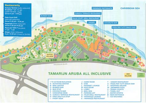 Holiday Inn Aruba Map - Map Of The United States Of America