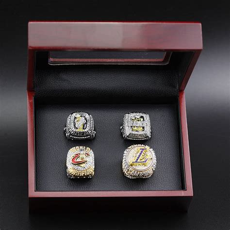 LeBron James 2012, 2013, 2016 & 2020 Lakers, Cavaliers & Heat NBA championship ring set replica ...