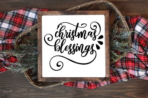 Christmas SVG Cut File - Christmas Blessings SVG DXF PNG EPS (152364 ...