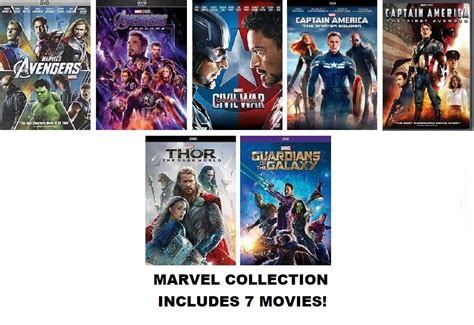 Marvel 7 Film Collection (DVD) Complete Title Listing In Description