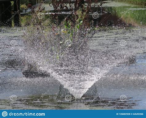 Spraying Foutain in a Ditch in Amsterdam Stock Photo - Image of beauty, spraying: 126682928