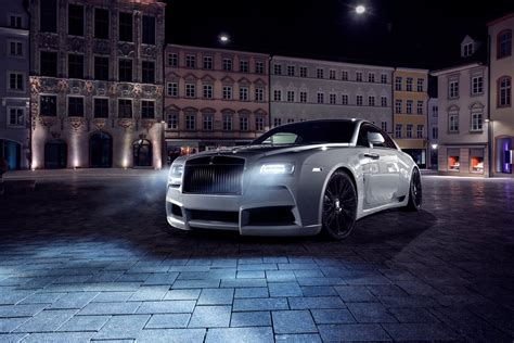 Download White Car Night Car Rolls-Royce Vehicle Rolls-Royce Wraith 4k ...