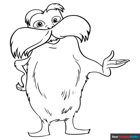 The Lorax by Dr. Seuss Coloring Page | Easy Drawing Guides