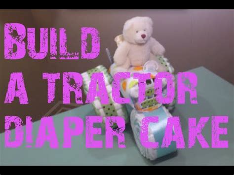 Simple Tractor Diaper Cake DIY Tutorial For Your Baby Shower - YouTube