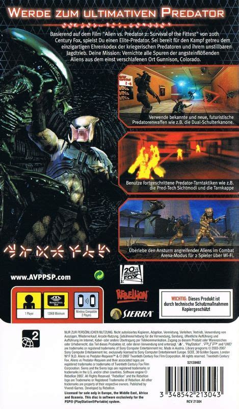 Aliens vs Predator: Requiem (2007) PSP box cover art - MobyGames