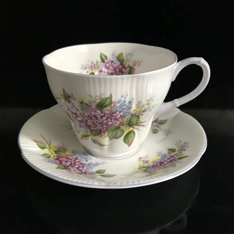 Royal Albert tea cup and saucer England Fine bone china dainty Purple ...