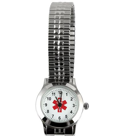 ATLANTIC HORIZON INT'L - Womens Stainless Steel Medical Symbol Watch Alerts Responders To ...