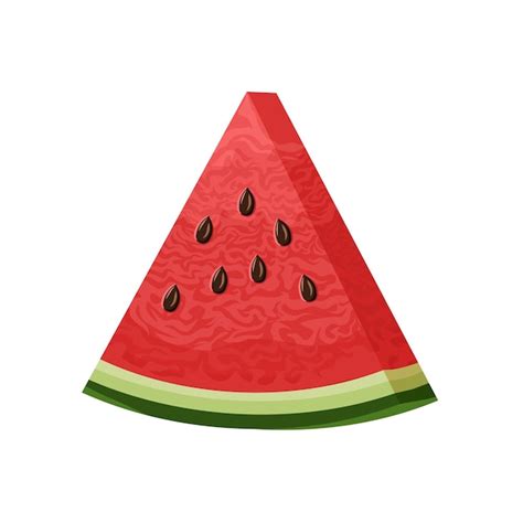 Premium Vector | 3D Watermelon slice with seeds cartoon vector ...