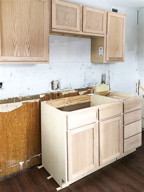 Unfinished Wood Cabinets In The Flip House Kitchen | Unfinished kitchen cabinets, Kitchen ...