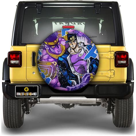 Joutarou Kuujou Spare Tire Covers Custom JoJo's Bizarre Adventure Anim