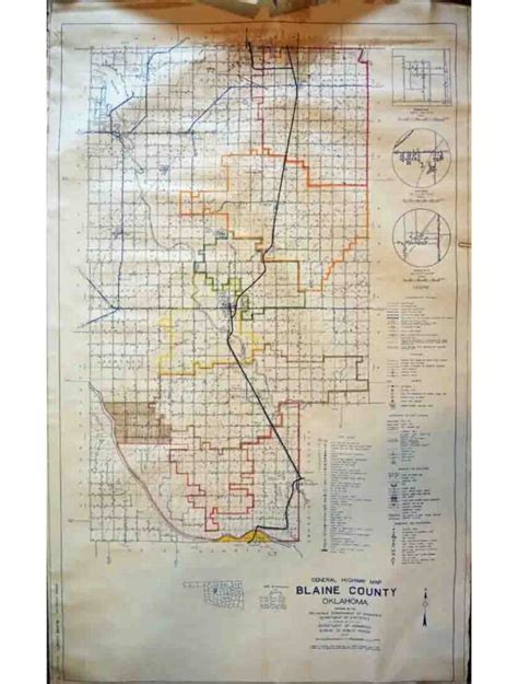 General Highway Map - Blaine County, Oklahoma - High Ridge Books, Inc.