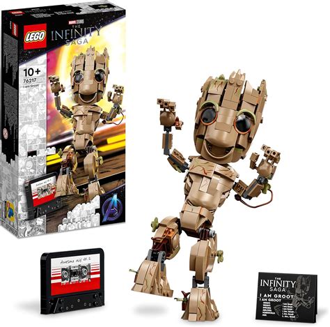 LEGO Marvel I am Groot Building Kit; Collectible Baby Groot Model for ...