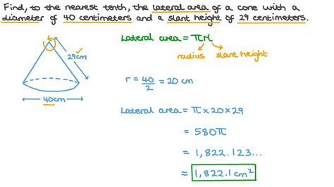 Calculate The Slant Height For The Given Cone