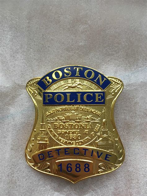 2017 Replica Police Cop Metal Badge High Quality United States Boston Detective Insigna Patch ...