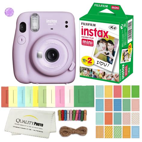 FUJIFILM INSTAX Mini 11 Instant Film Camera (Lilac Purple) Plus Instax Film and Accessories ...