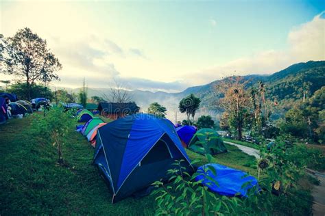 Tourist Camping in the Mountain Doi SureYa,Doi Inthanon, ChiangMai,of Thailand Stock Photo ...