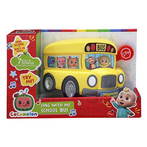 Buy Cocomelon Musical Bus for Kids - Yellow School Bus with Built-in ...