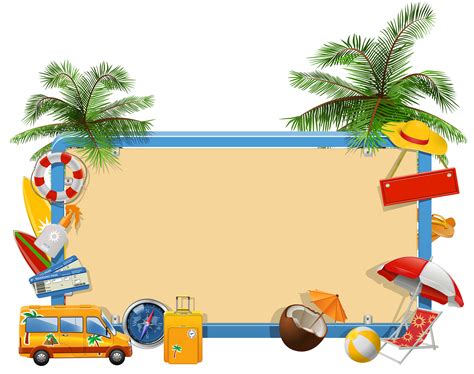 Transparent Background Beach Vacation Clipart - Draw-public