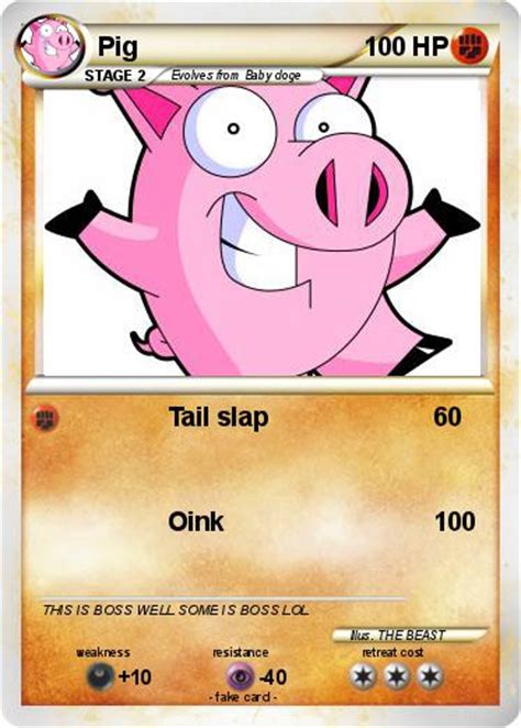 Pokémon Pig 717 717 - Tail slap - My Pokemon Card