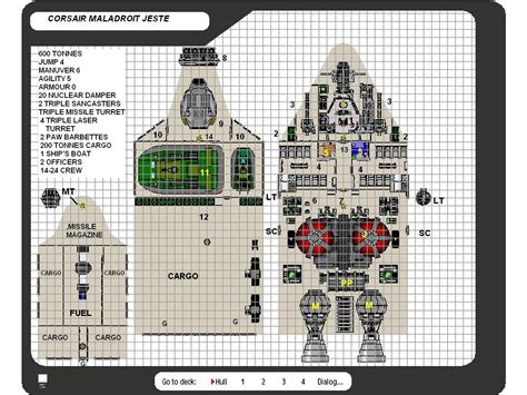 CorsairsShipyard Pirate ship 'Maladroit Jeste' | Traveller rpg, Deck plans, Rpg