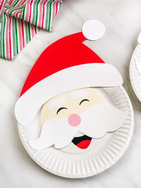 Paper Plate Santa Craft For Kids [FREE Template]