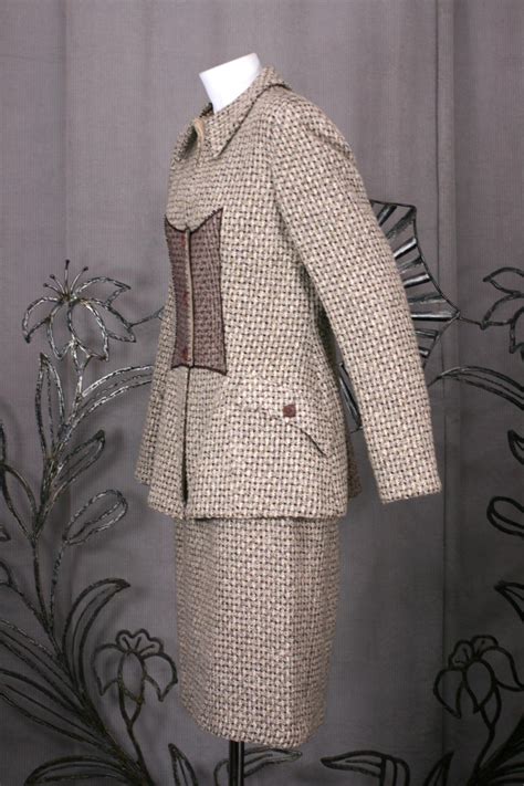 Geoffrey Beene Tweed and Tulle Suit For Sale at 1stDibs