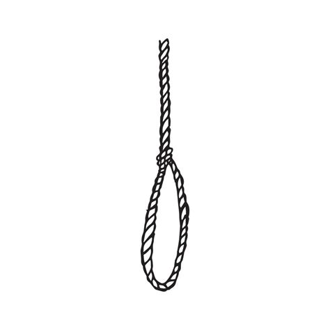 hanging loop rope vector illustration. simple and minimalist doodle ...