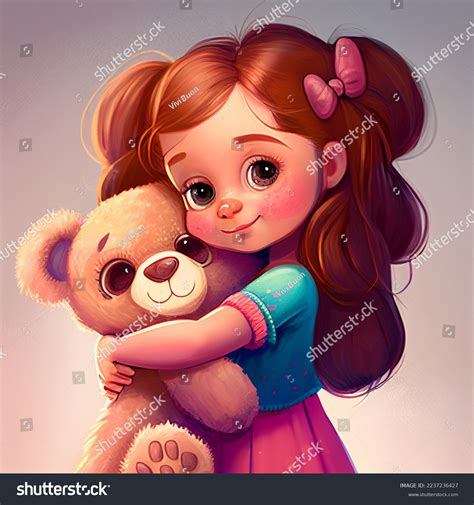 Smiling Little Girl Cartoon