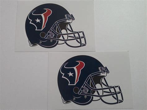 2 HOUSTON TEXANS HELMET STICKERS TEAM DECALS 2 1/2" X 3 1/2" NFL ...