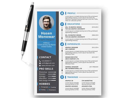 Free Resume Template PSD & AI Format in 2024 - ResumeKraft