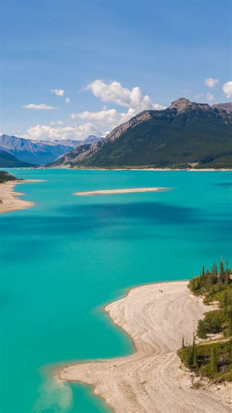 Wallpaper Abraham Lake, Canada, mountain, nature, 4k, Nature #15452