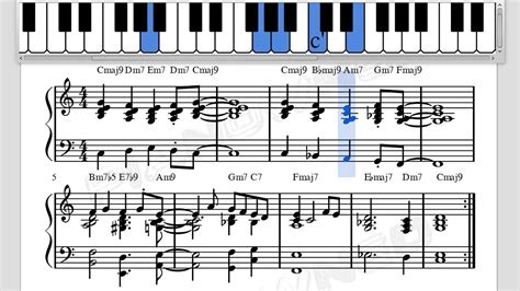 Jazz Piano 'Happy' Chord Progression (Advanced) - With Bm7b5 & E7b9 Extended Chords - YouTube