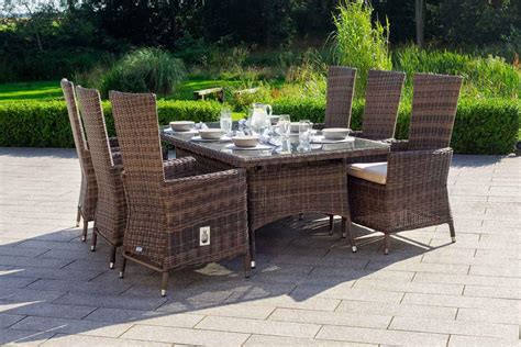 Βlack Rattan Bistro Table Small Garden Dining Glass Wicker Coffee Patio Outdoor Metal Furniture ...