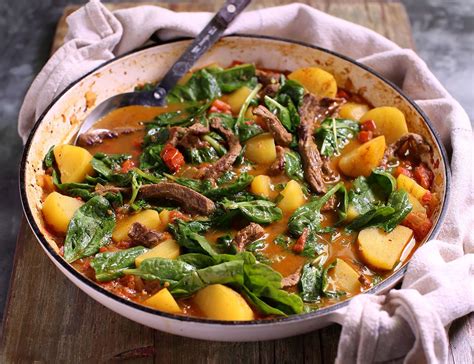 Bombay Spiced Beef, Potato & Spinach Curry Recipe | Abel & Cole
