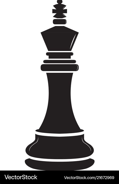 Isolated king chess piece icon Royalty Free Vector Image