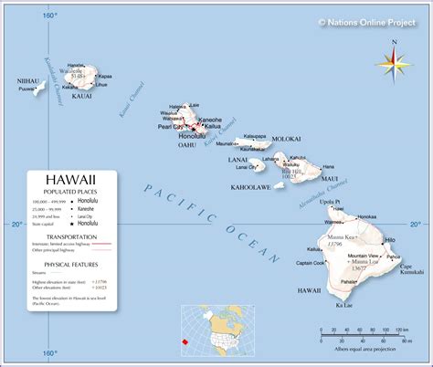 Hawaiian Islands Map